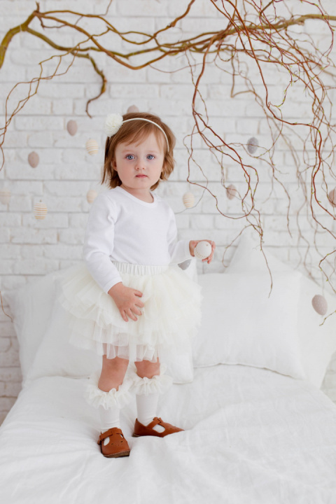 Bloomersy TUTU Manufaktura Falbanek Ecru Bloomersy TUTU Manufaktura Falbanek Ecru