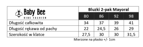 Bluzka 2-pak dla dziewczynki Mayoral