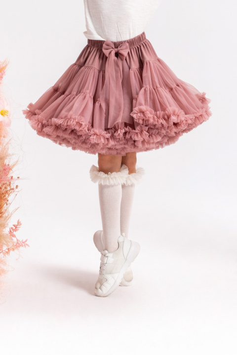 Spódnica PETTISKIRT herbaciany róż Manufaktura Falbanek Spódnica PETTISKIRT herbaciany róż Manufaktura Falbanek
