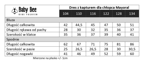 Dres 3 częściowy dla chłopca Mayoral