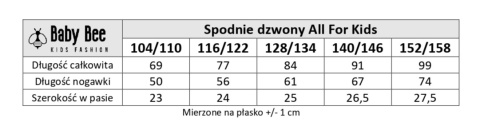 Spodnie Dzwony All For Kids Granat