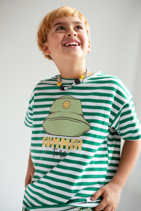 T-Shirt Oversize Hey Popinjay Bucket Stripes