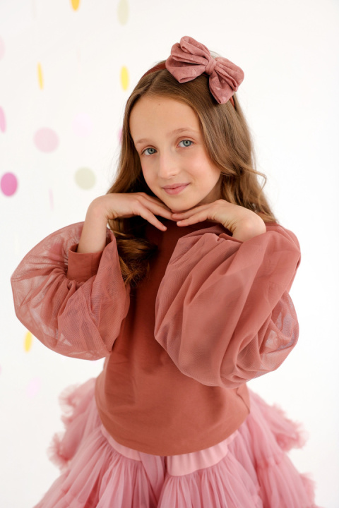 Bluza Puf Manufaktura Falbanek Pustynny Róż Bluza Puf Manufaktura Falbanek Pustynny Róż