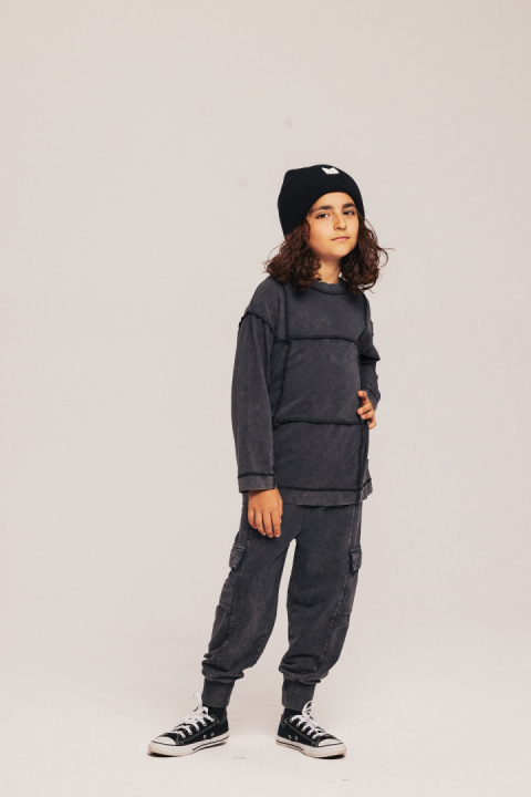 Spodnie Cargo Minikid Vintage Black