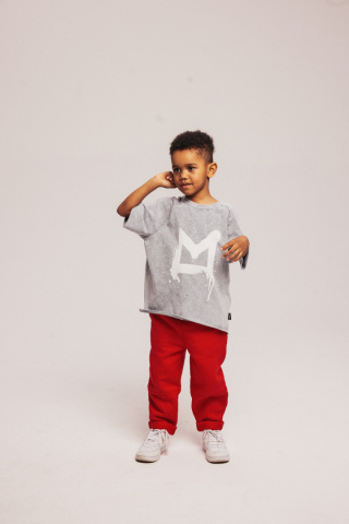 T-shirt Spray Washed Minikid Grey