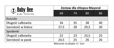 Elegancki komplet dla chlopca Mayoral